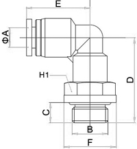 PL-G, Pneumatic Fittings with BSPP thread, Air Fittings, one touch tube fittings, Pneumatic Fitting, Nickel Plated Brass Push in Fittings